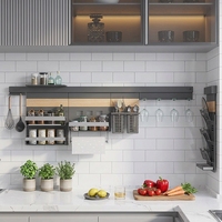 Unité de rangement modulaire facile à installer, support mural multifonctionnel pour la cuisine, pour les bouteilles d'assaisonnements