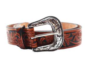 Ceinture Western en Cuir Véritable Premium pour Hommes, Ceinture de Cowboy, Ceinture Équestre Vintage, Ceinture de Cheval, Ceinture en Cuir Ajustable Casual - Product Image 1
