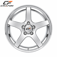Jantes forgées 5 branches argentées CF 5x100/5x114.3 5*120 compatibles avec AE86 S13 S14 S15 R32 R33 FD3S NA NB DC2 EK9 JDM Rétro