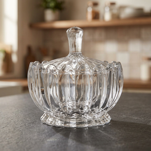Tarro de Cristal para Dulces con Tapa de Cristal Transparente, de Lujo para Bodas, Apto para Microondas, Multifuncional, Estilo Americano, Recipiente para Alimentos - Product Image 3