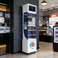 Vitrine de présentation de cigarettes haut de gamme en verre trempé pour magasin de tabac, avec serrure à télécommande