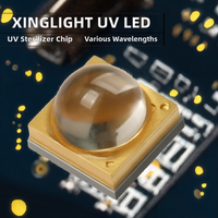 Puce LED UV 265nm SMD 2835 3535 3838 avec lentille en quartz 1W DC6V Source de lumière UVC à longueur d'onde unique