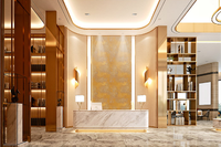 Revêtement mural flexible en pierre MCM doré, fabriqué en Chine, artistique, très demandé, moderne, extérieur, imperméable, 3D, pour villa et maison