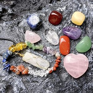 Ensemble de cristaux de guérison, lot de 11 pièces, poli, bricolage, bracelet en cristal énergétique, collier, <span class=keywords><strong>pierre</strong></span> d'amour ovale <span class=keywords><strong>rose</strong></span> pour la thérapie des 7 centres - Product Image 3