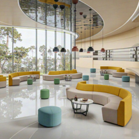 Canapé de réception modulaire moderne pour bureau commercial, ensemble de canapés de bureau modulaires, mobilier de bureau commercial et de loisirs, usine de Foshan, Noël