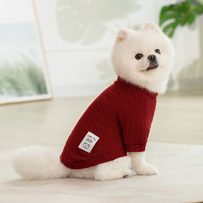 Pull en laine rouge