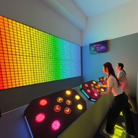 Boutons poussoirs interactifs LED grand écran en acier inoxydable pour jeux actifs, commandes de jeu pour parcs d'attractions intérieurs et sports