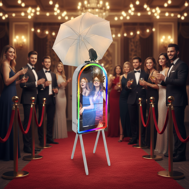 WIVITOUCH Magic Mirror Photo Booth 50 Inch 32-inch Touch Screen Printer Camera DSLR Big Screen-Model Travel Case