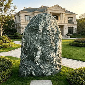 Pierre naturelle paysagère, roche décorative de jardin en granit vert, durable, pour aménagement vertical extérieur - Product Image 5