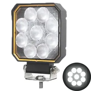 Led work Light 4" 27W Driving Lights super bright Led Square Flood Light For Tractor Atv Utv 4*4 Off-road waterproof