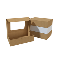 Boîte d'emballage en carton kraft pour la vente en gros de burgers, donuts, macarons, sushis, cupcakes, gâteaux, pour le déjeuner rapide et la vente à emporter