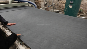 Superficie in pelle carabina Grey quarzite grandi lastre, quarzite brasiliana tavolo da pranzo nero, <span class=keywords><strong>lastra</strong></span> di <span class=keywords><strong>pietra</strong></span> <span class=keywords><strong>ollare</strong></span> in pelle nera - Product Image 3