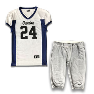 Uniforme de Fútbol Americano Personalizado con Malla de Retazos, Blanco Liso - Product Image 4