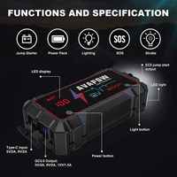 NCFKOS Hotselling 1500A Courant de crête 8000MAh Batterie AVAPOW A07 Démarreur de voiture adapté à tous les véhicules 12V