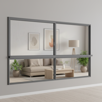 Ventanas de Aleación de Aluminio Serie EBON 105, 2.0 de Grosor, Vidrio Templado Aislante de 5mm+15A+5mm, Ventana Corredera
