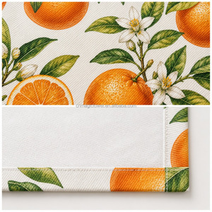 Strofinaccio da Cucina in Cotone 100% con Stampa Digitale Personalizzata, Motivo Orange Grove, Pronto per la Spedizione, Campione Gratuito Disponibile, Alta Qualità - Product Image 3