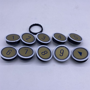   Bouton d'ascenseur rond 35 mm type D à trois broches avec lumière verte, accessoire d'ascenseur - Product Image 2