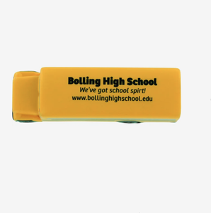 Balles anti-stress personnalisées en forme de bus scolaire – Jouet à presser jaune avec logo imprimé – Cadeau en gros - Product Image 2