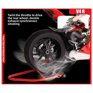 Modelo de Motocicleta <span class=keywords><strong>Ducati</strong></span> <span class=keywords><strong>V4R</strong></span> a Escala 1:6, Totalmente Metálico, con Función de Pulverización, Efectos de Sonido y Luz, Juguete Coleccionable, Regalo al por Mayor para Niños - Product Image 4