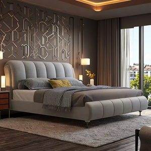 Stile moderno su-fondina mobili camera da <span class=keywords><strong>letto</strong></span> morbido <span class=keywords><strong>velluto</strong></span> borsa <span class=keywords><strong>letto</strong></span> in King Queen doppie dimensioni singole con struttura in legno per alberghi - Product Image 3