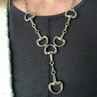 Collier personnalisé en forme de mors de cheval, collier lariat, acier inoxydable 316L, étanche, bijoux de style cheval