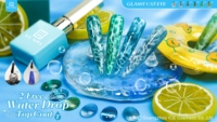 Hema Free Water Drop Top Coat 3D Water Clear Non Wipe Top Coat Gel Polish 3D Water Droplet Beads Effect UV Nail Gel Water Drop