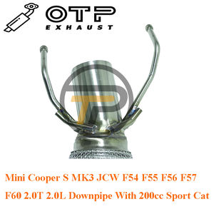 Tuyau d'<span class=keywords><strong>échappement</strong></span> OTP en acier inoxydable SUS304 <span class=keywords><strong>Mini</strong></span> <span class=keywords><strong>Cooper</strong></span> <span class=keywords><strong>S</strong></span> MK3 JCW F54 F55 <span class=keywords><strong>F56</strong></span> F57 F60 2.0T 2.0L tuyau de descente avec 200cc Sport Cat - Product Image 6