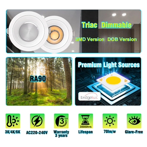 12W SMD COB Triac Regulable Smart Led Downlight CCT Ajustable Empotrable Cieling Spotlight Anti Glare Led Spot Down Light - Product Image 4