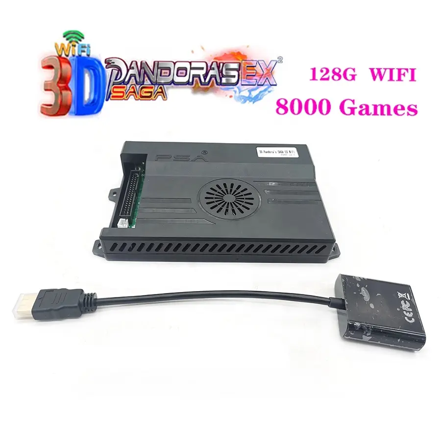 3D ใหม่ Saga EX 8000 in 1บอร์ดเกม WIFI ดาวน์โหลดได้มากขึ้น VGA PCB Video Converter สนับสนุนบันทึกคะแนนสูง