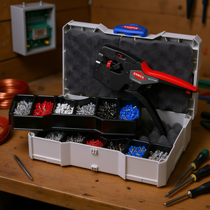 Kit de crimpadora de cables Knipex con surtido de terminales para conexiones eléctricas - Product Image 3