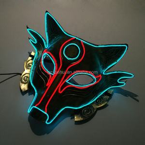 หน้ากากเชียร์ปาร์ตี้เรืองแสง LED หน้ากากสยองขวัญกรีดร้องไฟนีออนสายรัด El สำหรับวันหยุดทำหน้ากากแฟชั่นโดยไม่ระบุชื่อโดย DC3V - Product Image 6
