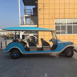 Voiture de tourisme électrique vintage bleu ciel 11 places haute performance à prix bas et forte performance pour usage en groupe en station balnéaire ou lors de mariages - Product Image 5