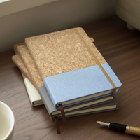 Carnet A5 en cuir recyclé avec couverture en forme de tasse à café, imprimé UV, écologique, minimaliste, durable, fabriqué à partir de café recyclé