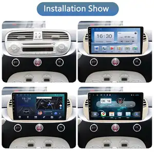 Auto-DVD-Player für 1DIN Fiat 500 Autoradio 4G LTE WIFI Stereo BT IPS Bildschirm DSP Auto-Multimedia-System