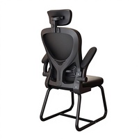 Chaise de bureau ergonomique en maille avec dossier croisé, hauteur réglable, roulettes pivotantes, dossier relevable confortable, siège pour dortoir