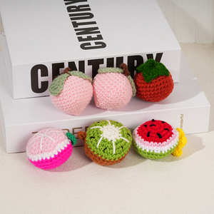Handmade Crochet trái cây búp bê thiết lập dễ thương dệt kim bơ táo dưa hấu & hơn may & dệt trang trí nội thất & Quà Tặng - Product Image 1