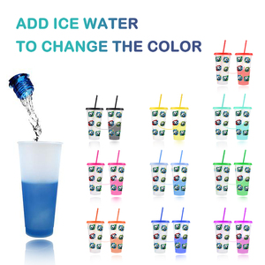 Nouveauté 2026 Gobelets à café glacé en plastique réutilisables de qualité supérieure, anti-fuite, 24 oz, avec impression numérique football, avec couvercles et pailles, pour les fêtes - Product Image 2