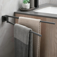 Étagère murale de comptoir avec mini-porte-serviettes pivotant, organisateur de salle de bain avec barre porte-serviettes