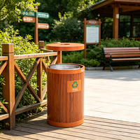 Poubelle de rue extérieure en métal pour parcs, conteneur à déchets, poubelles pour espaces publics