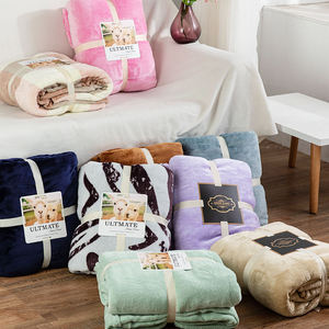 Manta de Franela Personalizada <span class=keywords><strong>para</strong></span> Sofá y Cama, Manta de Ocio <span class=keywords><strong>para</strong></span> Todas las Estaciones en Color Sólido - Product Image 2