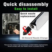Bambu Lab H2/P2S Hotend untuk Printer 3D H2S/H2D/H2C/P2S Rakitan Nozzle Baja Keras 0.2/0.4/0.6/0.8mm Pencetakan 3D Kecepatan Tinggi