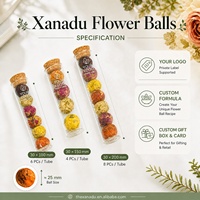 Mini-boules florales bio 5G en fleurs (6 pièces/tube) – Jasmin, Lys, Chrysanthème – Faits main, logo personnalisé accepté
