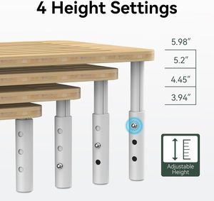 4 có thể điều chỉnh chiều cao tre màn hình đứng Riser máy tính xách tay đứng với luồng không khí lỗ thông hơi - Product Image 5