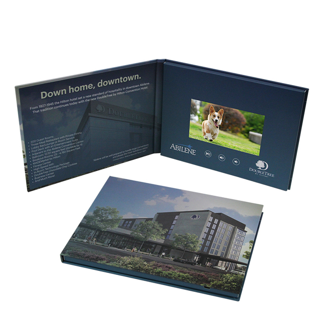 Latest Trend IPS LCD Video Player Brochure Hardcover Gift Box Wedding Invitation Card Booklet Advertising Handmade Paper