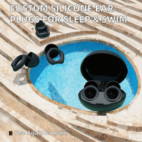 Bouchons d'oreilles en silicone pliables réutilisables personnalisés pour la natation et le sommeil, protection auditive, type BGZ, intrinsèquement sûrs