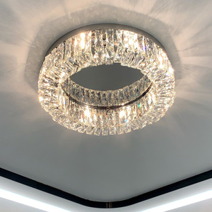 Gold <strong>Silver</strong> Luxury Bedroom Ceiling Light Modern Crystal Ring Chandelier Pendant <strong>Lamp</strong> for Living Room Dining Hotel Restaurant - Product Image 3