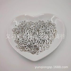 Cierre de aleación en forma de ocho para joyería, hebilla para hacer pulseras, chapado en oro y plata antigua, forma geométrica, paquete de 800 piezas - Product Image 3