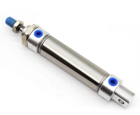 Piston pneumatique compact double à course réglable, standard, 25mm, 50mm, 100mm, 200mm, 250mm, 500mm, 1000mm
