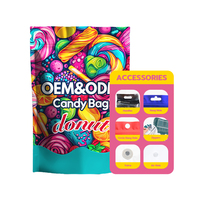 L'emballage de pochette de fenêtre haute clarté sans BPA Stand Up Design personnalisé sac de mylar de bonbon sucré