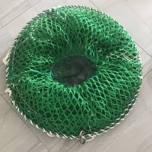 Filet de pêche en métal cage à crevettes en nylon pliable piège à <span class=keywords><strong>poisson</strong></span> crabe filet coulé - Product Image 4